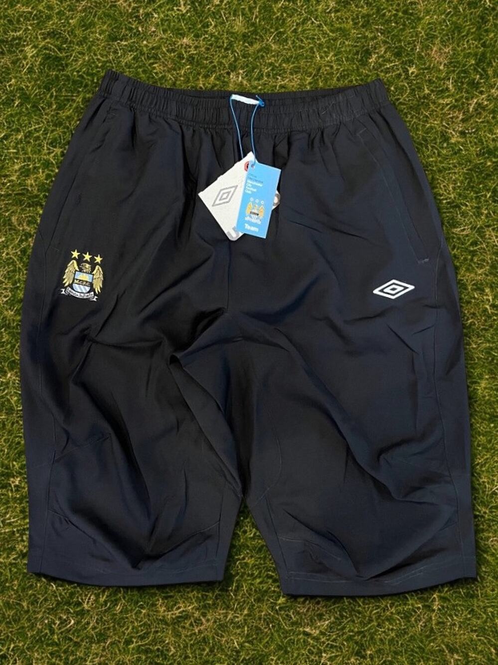 Manchester City Umbro 3/4 Training Pants Mens Large NWT MCFC Soccer Football